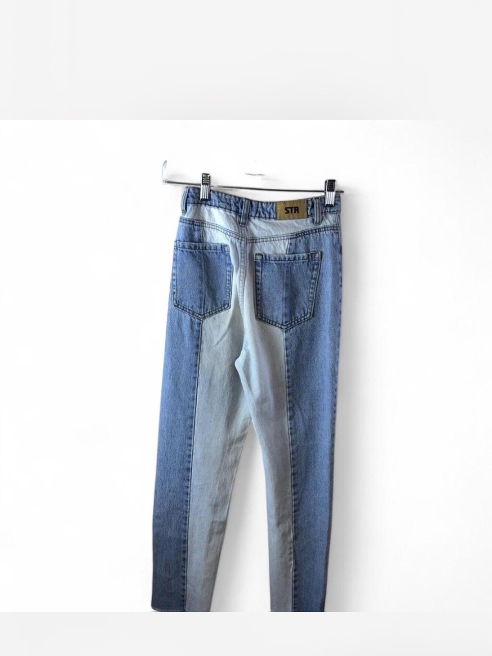 Stradivarius two-tone colorblock panel jeans - size 2 or 24